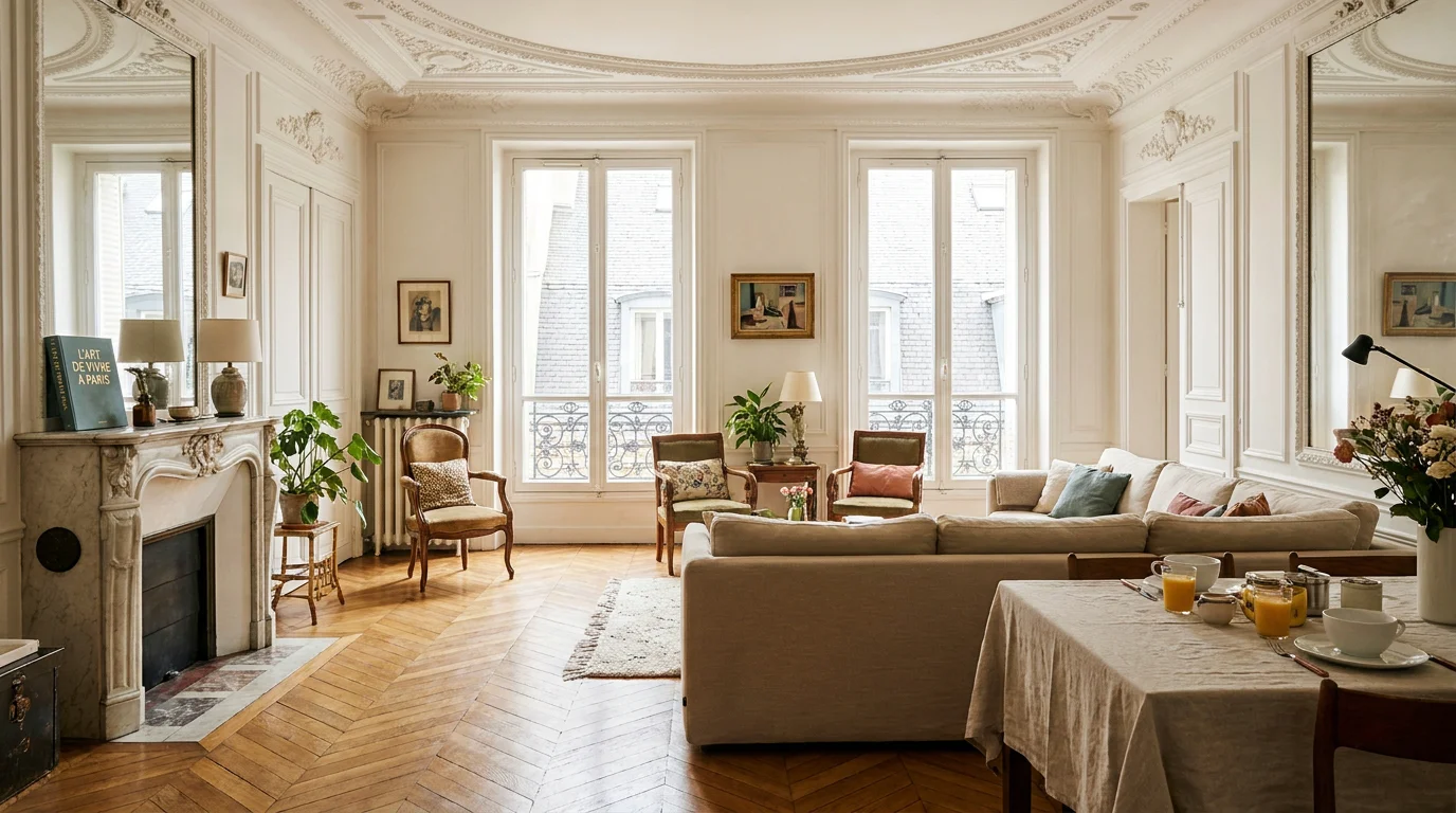 Appartement parisien meublé prêt pour la location saisonnière