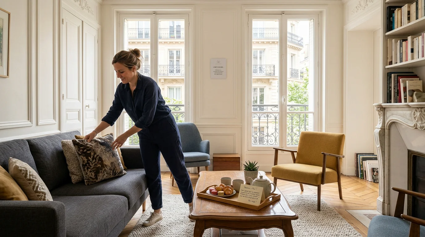 Appartement parisien meublé prêt pour une location saisonnière
