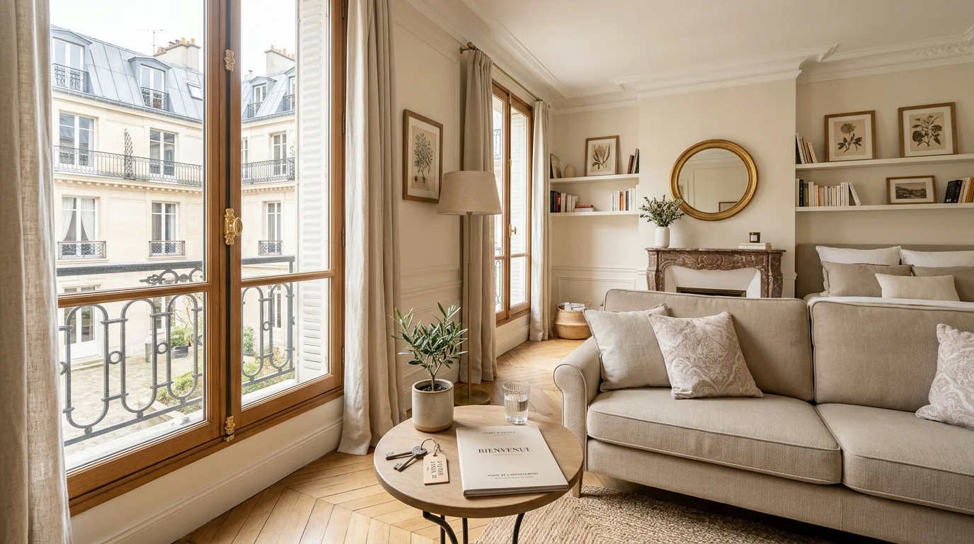 Studio meublé parisien prêt pour une location courte durée