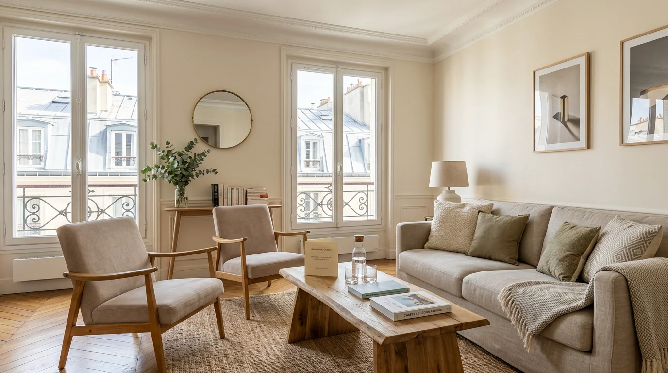 Appartement parisien meublé prêt pour une location courte durée