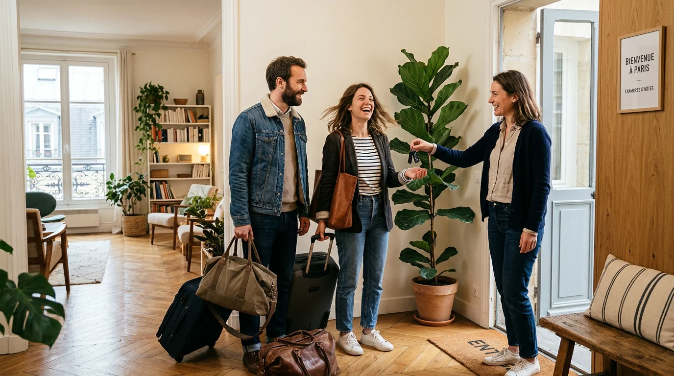Accueil personnalisé de voyageurs dans un appartement de vacances parisien
